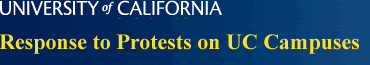 University of California - Response to Protests on UC Campuses